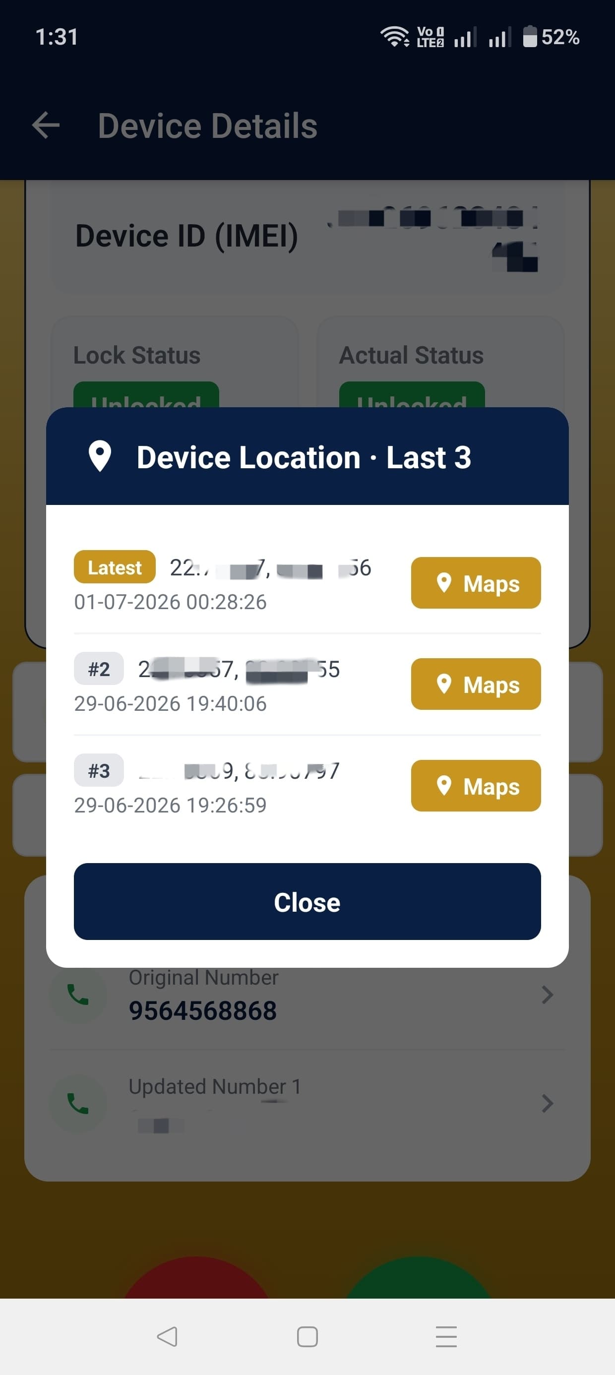 Locate devices to recover overdue EMIs